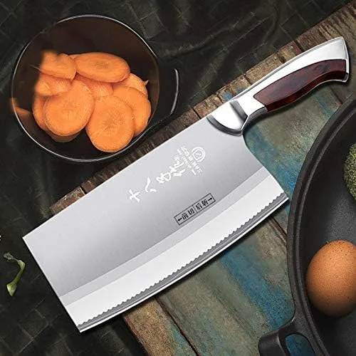 Vista 6 de Cuchillo de carne, accesorios de cocina tradicionales de acero al carbono, cuchillos de corte, cuchillos de chef, cuchillos de utilidad, estilo chino