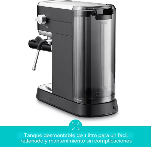 Vista 5 de CASABREWS CM5418 Máquina de café expreso, cafetera espresso con varita de Negro