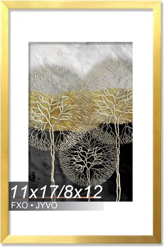 Vista 148 de Fxojyvo Marco de Fotos de 4x6, Muestra Foto de 3.5x5 con Paspartú o 4 x 6 Sin Paspartú, Liviano y de Alta Transparencia Marco de 4 por 6 para Pared