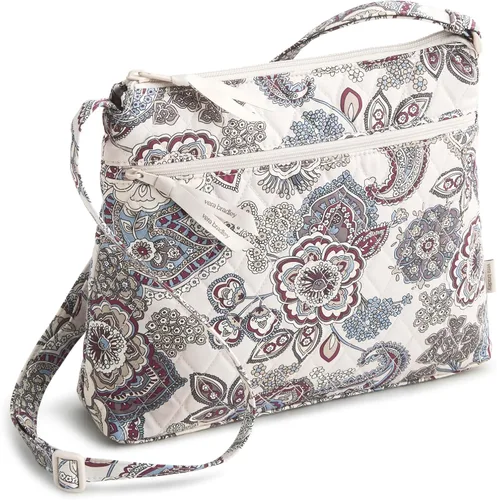 Vista 22 de Vera Bradley Bolso cruzado hipster de algodón de primera calidad con cremallera original para mujer Moonless Night