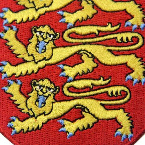 Vista 2 de Escudo de armas de Inglaterra Royal Emblema bordado Escudo de león británico Parche para coser