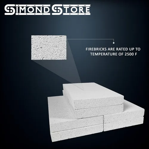 Vista 2 de SIMOND STORE Ladrillos de fuego aislantes – 2500F clasificado 0.75 x 4.5 x 9 pulgadas, ladrillos de fuego suaves para horno de forja, horno