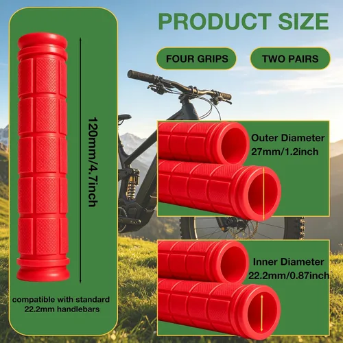 Vista 7 de 2 pares de empuñaduras para manillar de bicicleta para bicicletas