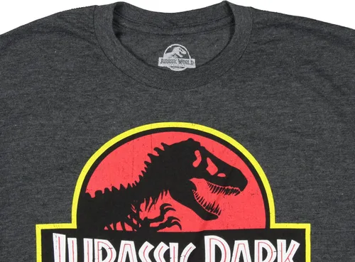 Vista 3 de Jurassic Park - Camiseta con estampado gráfico icónico de círculo para hombre