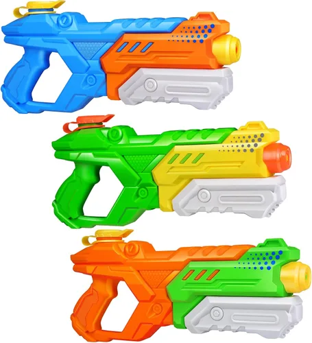 Vista 9 de Quanquer Paquete de 3 Pistolas de Agua para Niños y Adultos - Pistola de Juguete de Agua de 600CC Súper Blaster Empapador de Largo Alcance Alta