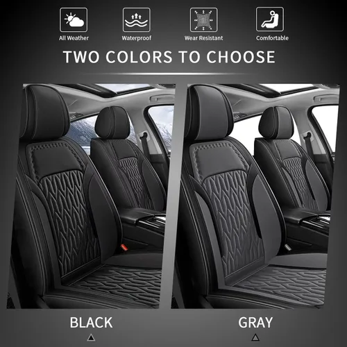 Vista 6 de AOMSAZTO Funda de asiento delantero compatible con GMC Canyon 2015-2025, protector de cojín de asiento de automóvil, fundas de asiento impermeable