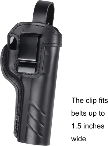 Vista 4 de OWB 1911 Holster - Top Grain Leather for Most 1911 Style Compatible with Colt, Kimber, Springfield, Tisas & More Fits 4" & 5" Barrels