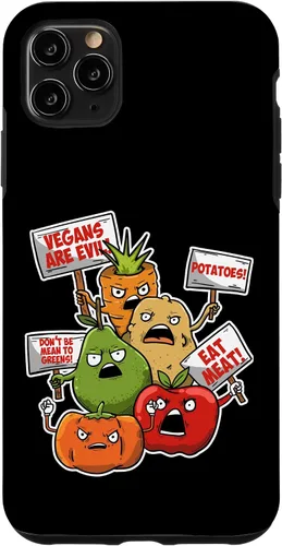 Vista 13 de iPhone 16 Veggie Protest Funny Sayings Vegetable Puns Vegan Jokes Gift Case