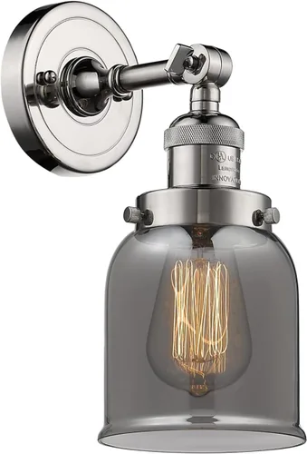Vista 12 de Innovations 203-BB-G54 1 Aplique de luz, pantalla de campana pequeña, latón cepillado