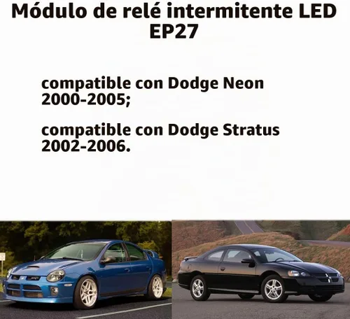 Vista 6 de Relé intermitente LED EP27 de 5 pines para Chrysler PT Cruiser 2001-05 Dodge Neon 2000-05 Dodge Viper 2003-10 Señal de giro electrónica LED