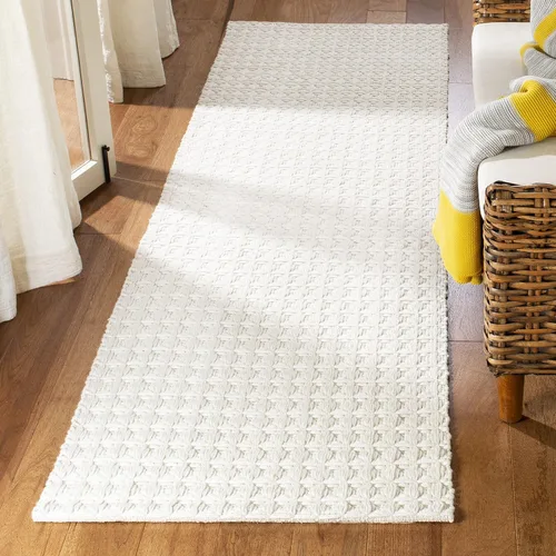 Vista 9 de SAFAVIEH Natura Collection - Alfombra de pasillo, 2 pies 3 pulgadas x 8 pies, gris y marfil, viscosa y lana hecha a mano, ideal para zonas de alto