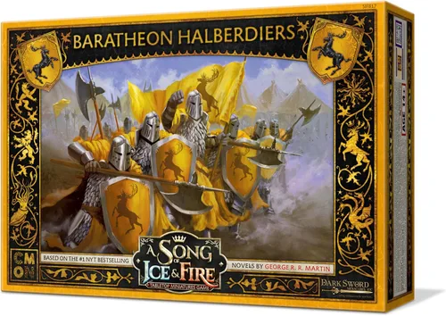 Vista 2 de CMON A Song of Ice and Fire - Juego de miniaturas de mesa Baratheon Halberdiers - House Baratheon Vanguard Defense! Juego de estrategia