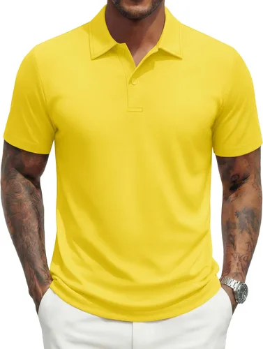 Vista 14 de MAGNIVIT Mens Polo Shirts Short Sleeve Moisture Wicking Breathable UPF80+ Casual & Athletic Collared Golf Shirts