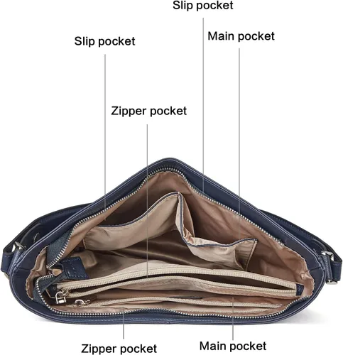 Vista 5 de BOSTANTEN Bolso de cuero para mujer, diseño de bolsos de hombro, Hobo