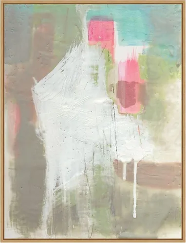 Vista 14 de Amanti Art Framed Canvas Wall Art 24x18 Retro Splash II by Jennifer Goldberger, Framed Wall Art Canvas, Abstract Artwork, Traditional Decor, Medium