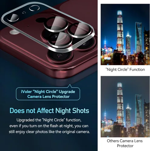 Vista 5 de ivoler Paquete de 4 protectores de lente de cámara para iPhone 18 Pro