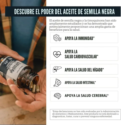 Vista 6 de Cápsulas de extracto de aceite de semilla negra con 20% de timoquinona - TQ-Advanced 4X®: Concentración potente de timoquinona disponible