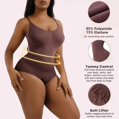 Vista 2 de Body moldeador para mujer con control de abdomen sin costuras