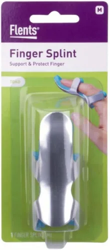 Vista 10 de Flents Férula Insty de 4 lados, protección de doble cara, acolchado de espuma, mediano Finger Splint for Trigger Finger, Fractures, Sprains &