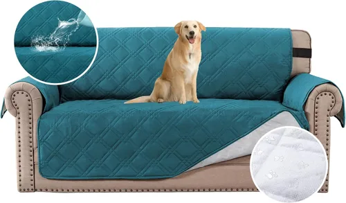 Vista 15 de H.VERSAILTEX Funda de sofá 100% impermeable, lavable, antideslizante, para 3 cojines, protector de muebles para mascotas, fundas de sofá