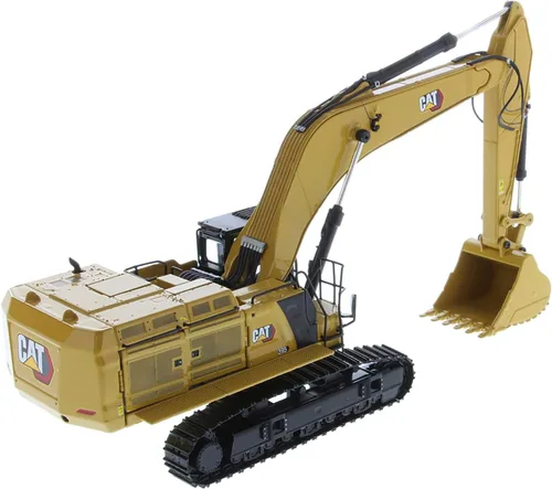 Vista 3 de Caterpillar 395 Excavadora hidráulica de próxima generación (versión de uso general) amarillo con operador y herramientas adicionales High Line