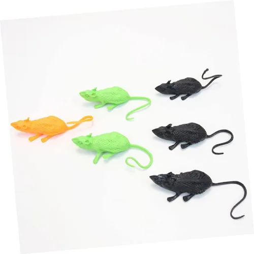 Vista 5 de 18pcs Simulation Mouse Figurine Skeleton Animals Halloween Decor Fake Poop Halloween Gnome Rats Decorations Prank Mouse Realistic Rats Soft Rubber