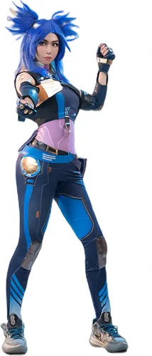 Vista 4 de Disfraz de cosplay de arándanos para Valorant Neon