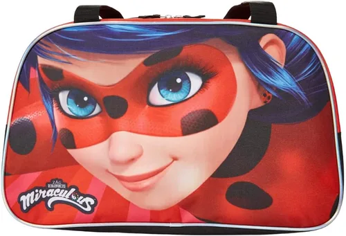 Vista 4 de Miraculous Ladybug - Bolsa de lona para baile, viajes, deportes o gimnasia, Multi