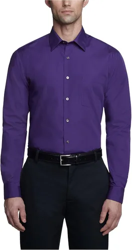 Vista 20 de Van Heusen - Camisa de vestir para hombre, de popelina ajustada lisa Negro