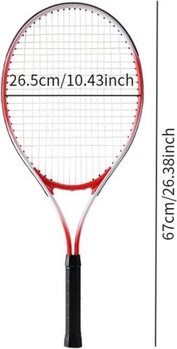 Vista 5 de Raqueta de tenis Equipo de tenis Cómodo agarre antideslizante cuerdas de nailon profesional para verano patio trasero práctica recreativa