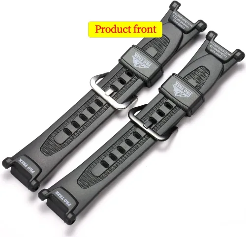 Vista 2 de RCNZWQB Correa de repuesto de goma compatible con Casio PRG-240 PRG-40 Pathfinder Series Correa de silicona impermeable deportiva