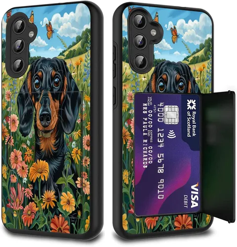 Vista 34 de Funda híbrida de doble capa con función atril para Samsung Galaxy A16 5G de 6.9 pulgadas, diseño de vaca con bandera estadounidense