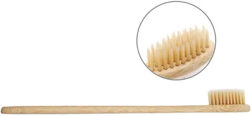 Vista 4 de TEAMWILL Cepillo de dientes de bambú 100% natural orgánico medio libre de BPA suave cepillo saludable