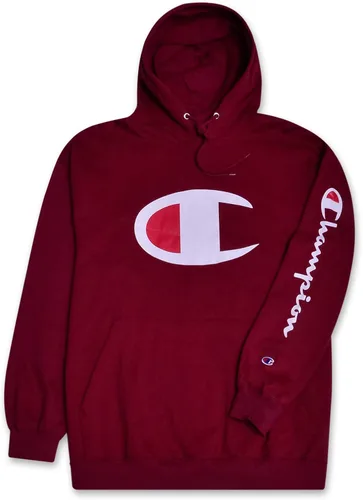 Vista 6 de Champion Sudadera con capucha para hombres grandes y altos, sudadera de forro polar de gran tamaño Negro