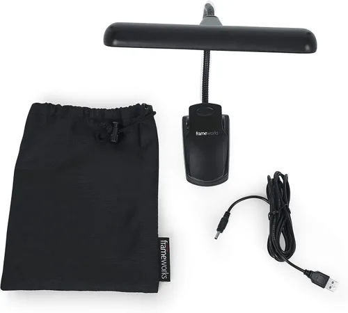 Vista 9 de Gator Frameworks Lámpara de soporte de música con cuello de ganso ajustable, LED rojo (GFWMUSLEDR)