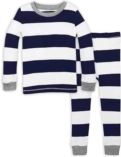 Vista 15 de Burt's Bees Baby Pijama de algodón orgánico para niños, conjunto de pijama Paquete de 1 temporada de Apple