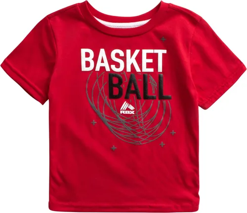 Vista 5 de RBX Conjunto de ropa deportiva para niños, camiseta de manga corta, camiseta sin mangas y pantalones cortos de gimnasio (paquete de 2)