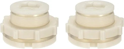 Vista 7 de Adaptador de conector de tanque de agua de plástico ABS de 1 pulgada, adaptador de conector de tanque de agua con tapones para barril de lluvia al