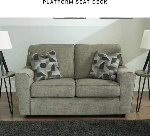 Vista 8 de Signature Design by Ashley Cascilla Sofá biplaza casual, gris claro