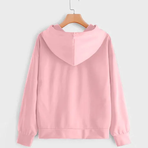 Vista 2 de Y2K - Lindas sudaderas con capucha para mujer, casual, con cordón, manga larga, forro polar, sudadera con capucha 2023 Teengirl otoño
