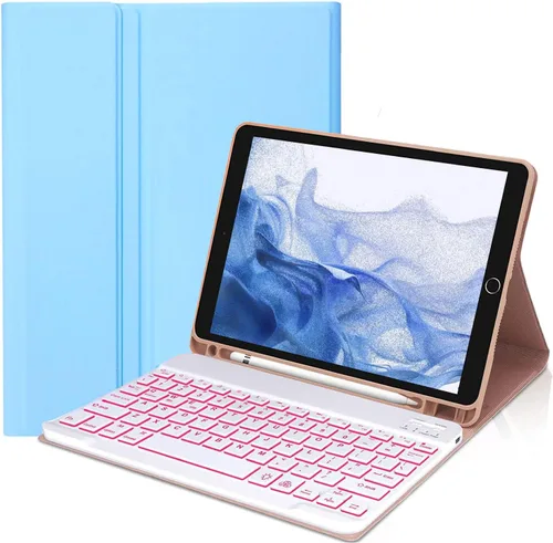 Vista 22 de Funda para teclado para Samsung Galaxy Tab S6 Lite de 10.4 pulgadas 2024 2022/2020 SM-P610/P613/P615/P619, funda para teclado Bluetooth inalámbrico