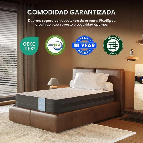 Vista 5 de FLEXISPOT Base de cama ajustable individual XL con colchón de 10 pulgadas