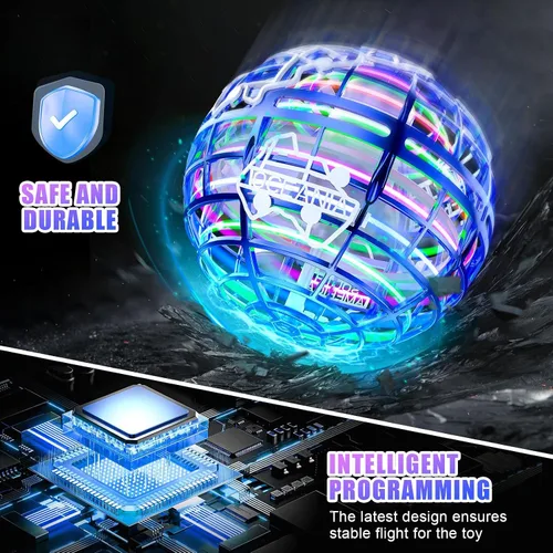 Vista 3 de RIEYON Bola de orbe voladora 2025 Actualización Hover Boomerang Ball 6 efectos de iluminación, juguetes geniales para niños, adolescentes y adultos