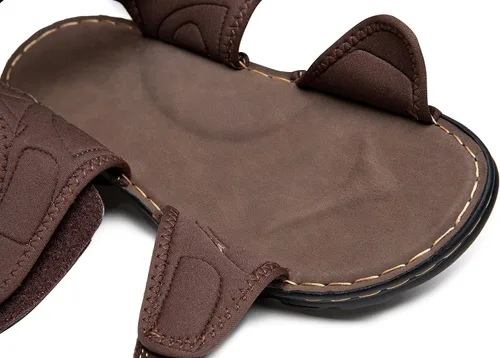 Vista 2 de Jousen Sandalias de hombre con soporte de arco casual de cuero genuino para verano al aire libre playa pescador sandalias para hombres