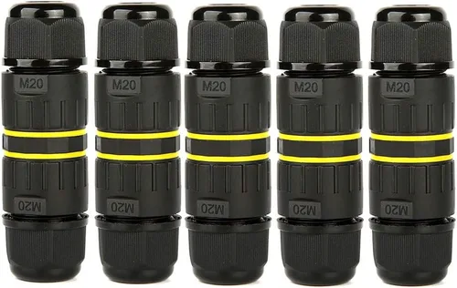 Vista 8 de Conector de cable eléctrico IP68 impermeable de 2 vías para exteriores, rango de cables M16 (0.138-0.394 in), adecuado para reparar y extender