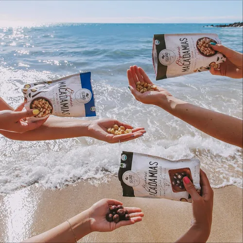 Vista 4 de Island Harvest Nueces de macadamia orgánicas sin sal - Nueces de macadamia 100% hawaianas sin sal son aptas para dieta cetogénica, totalmente