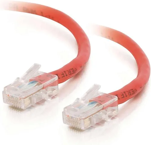 Vista 126 de C2G 24494 Cable cruzado Cat5e - Cable de conexión de red sin blindaje sin arranque, naranja (3 pies, 3.0 ft)
