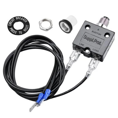 Vista 7 de Interruptor de botón pulsador de 3 amperios, probador de fusibles briidea Restablecimiento manual 32V, protección de bajo voltaje