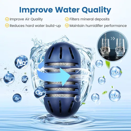 Vista 2 de isinlive Cartucho de desmineralización para humidificadores ultrasónicos HoMedics: Paquete de 12 cartuchos de desmineralización de reemplazo