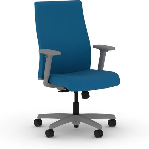 Vista 22 de HON Ignition 2.0 - Silla de oficina de tela, tapizada, brazos ajustables, silla de oficina ergonómica ejecutiva reclinable, con inclinación